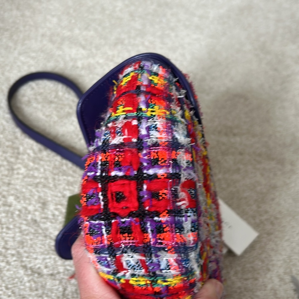 Gucci GG Marmont red/violet lily multicolor crossbody - Picture 11 of 17